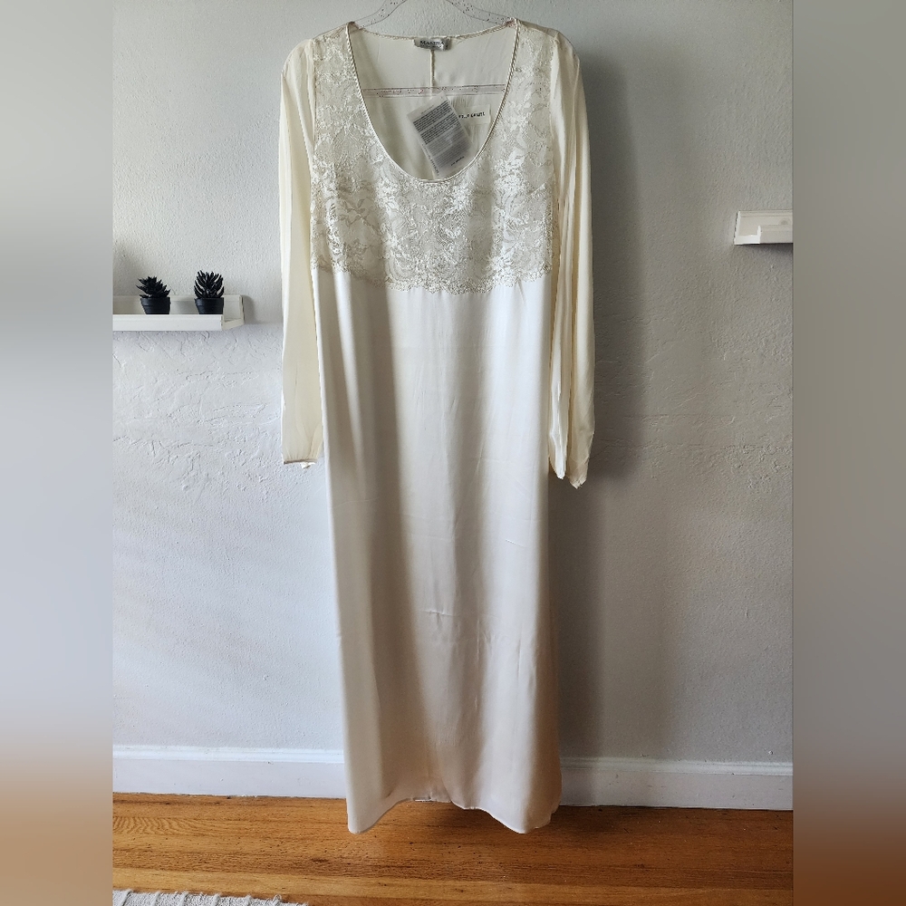 BEAUTIFUL LA PERLA MADE IN ITALY 100% PURE SILK NIGHTGOWN NWT